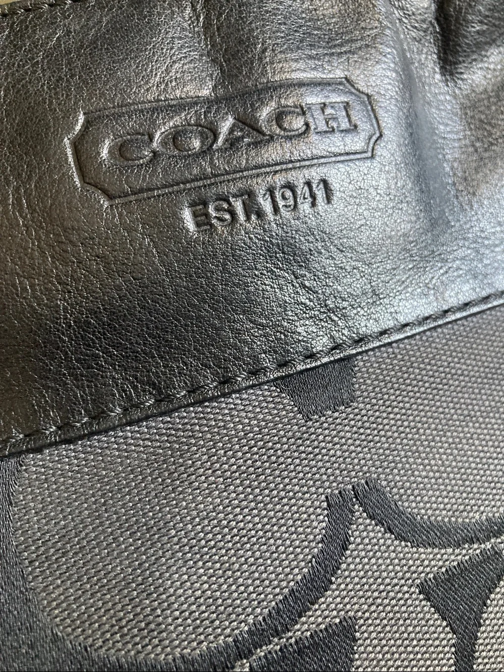 Coach Signature Zoe Vintage Hobo Signature Shoulder Bag